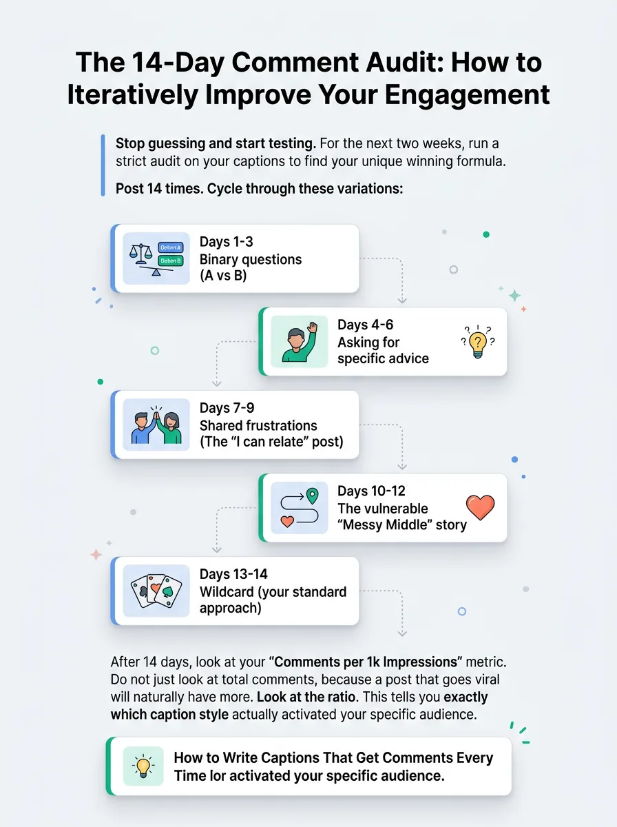 The 14-Day Comment Audit: How to Iteratively Improve Your Engagement — how to write captions that get comments