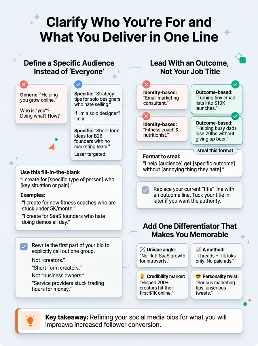Social Media BIO - infographic