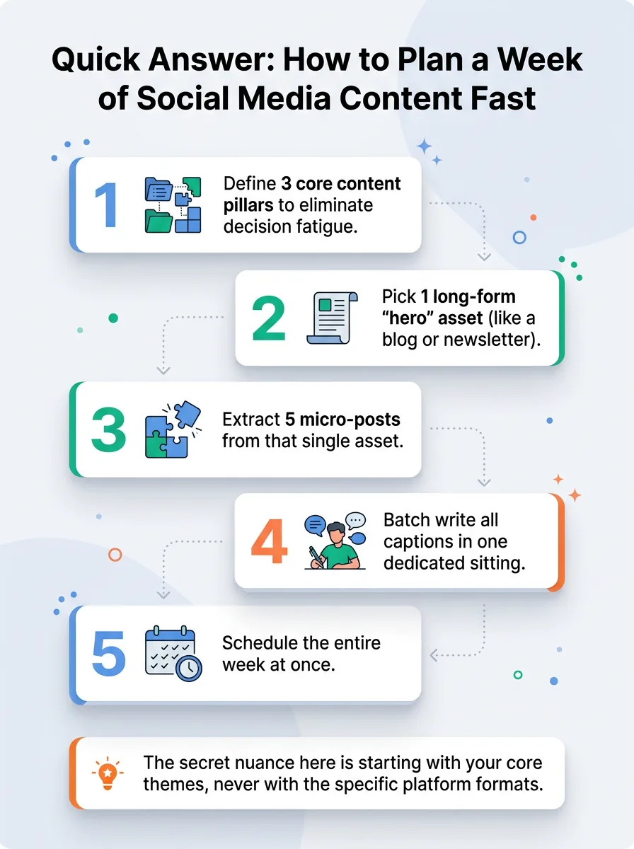 Quick Answer: How to Plan a Week of Social Media Content Fast — how to plan a week of social media content