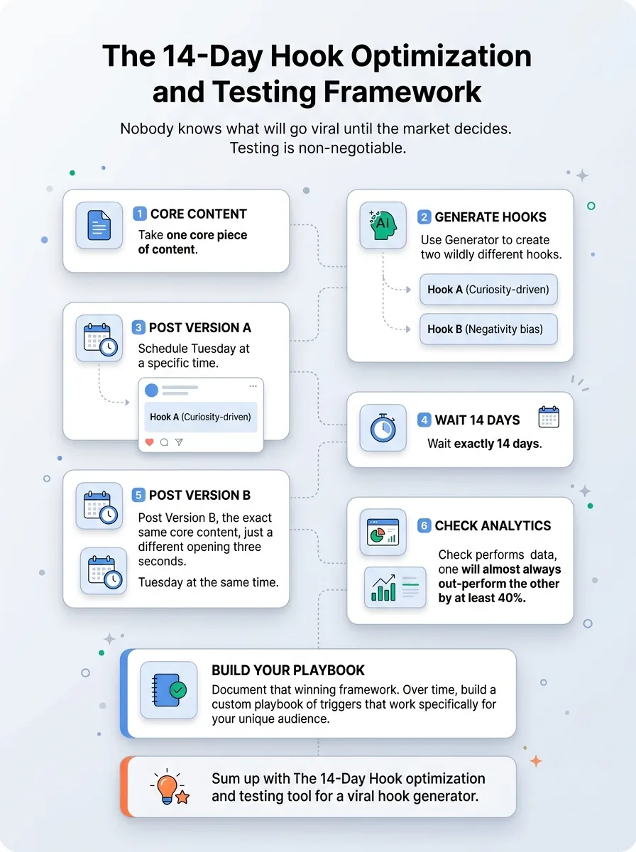 The 14-Day Hook Optimization and Testing Framework — viral hook generator